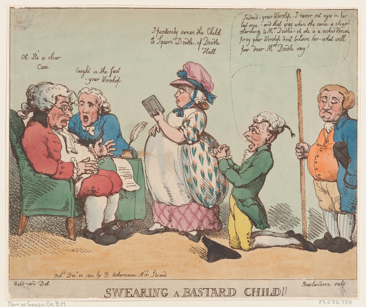 Przeklinanie bękarta!, 20 grudnia 1800 r., 20 grudnia 1800 r. autorstwa Thomas Rowlandson