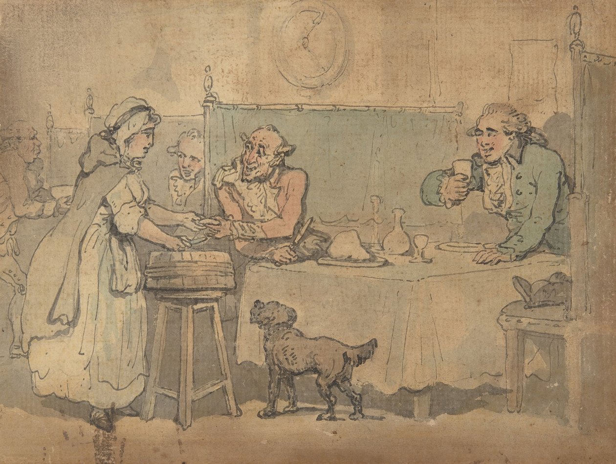 Scena karczmy, 1780-1827. autorstwa Thomas Rowlandson