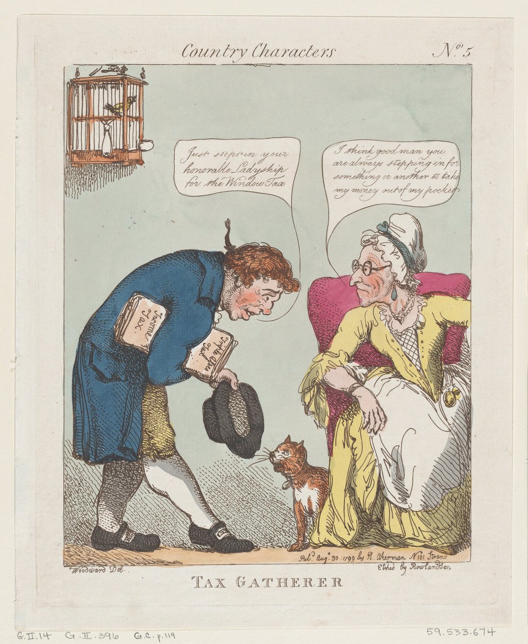 Tax Gatherer, 30 sierpnia 1799., 30 sierpnia 1799. autorstwa Thomas Rowlandson