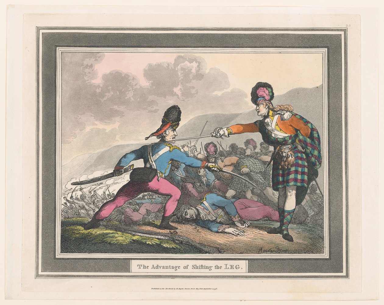 Zaleta zmiany nogi, wrzesień 1798., wrzesień 1798. autorstwa Thomas Rowlandson