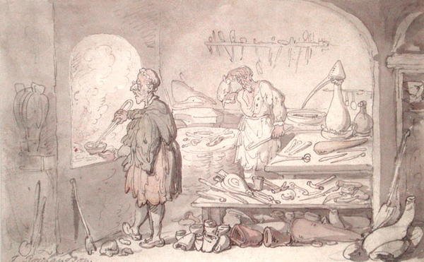 Alchemik (akwarela na papierze) autorstwa Thomas Rowlandson