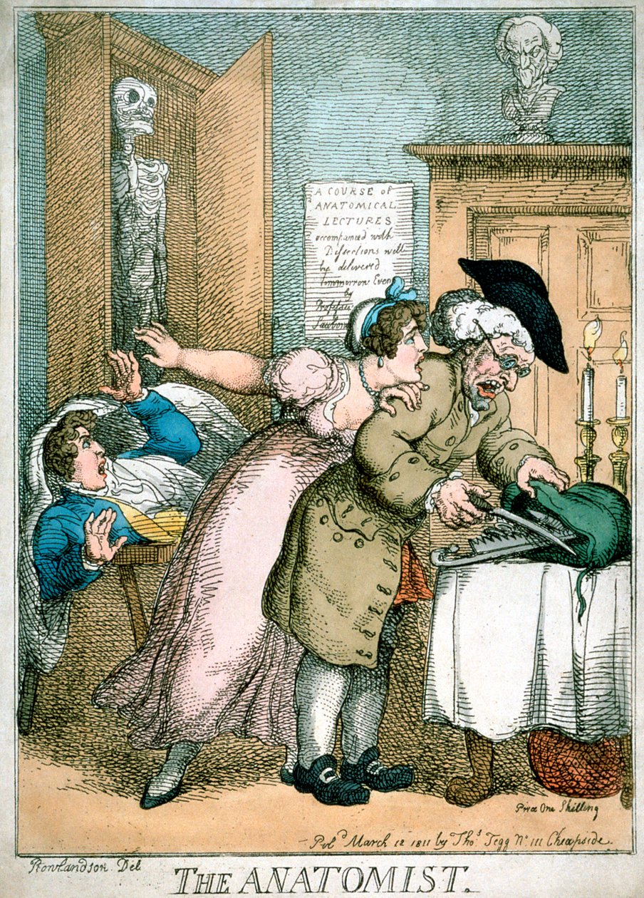 Anatom, 1811 autorstwa Thomas Rowlandson