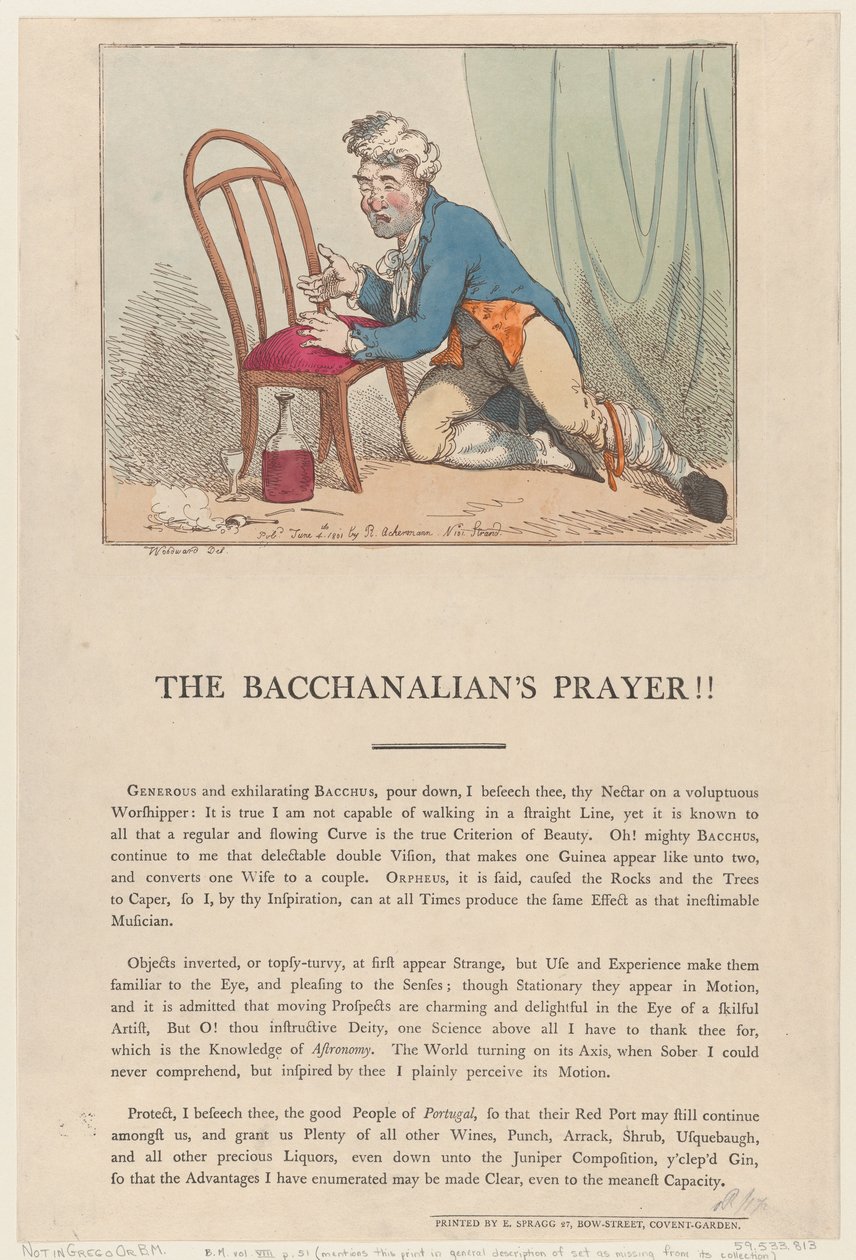 Modlitwa bachanaliana!!, 4 czerwca 1801., 4 czerwca 1801. autorstwa Thomas Rowlandson