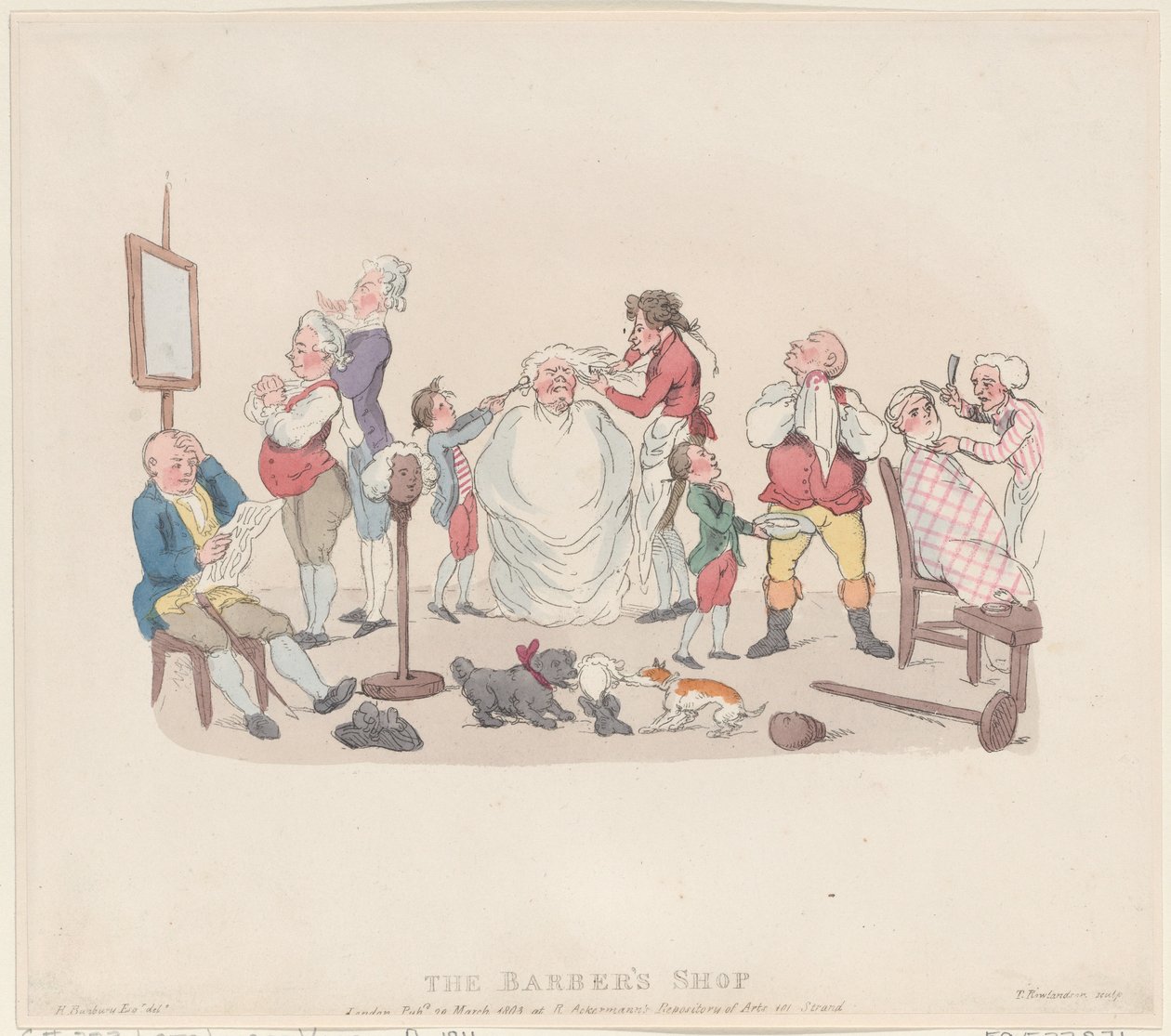Fryzjer, 20 marca 1803., 20 marca 1803. autorstwa Thomas Rowlandson