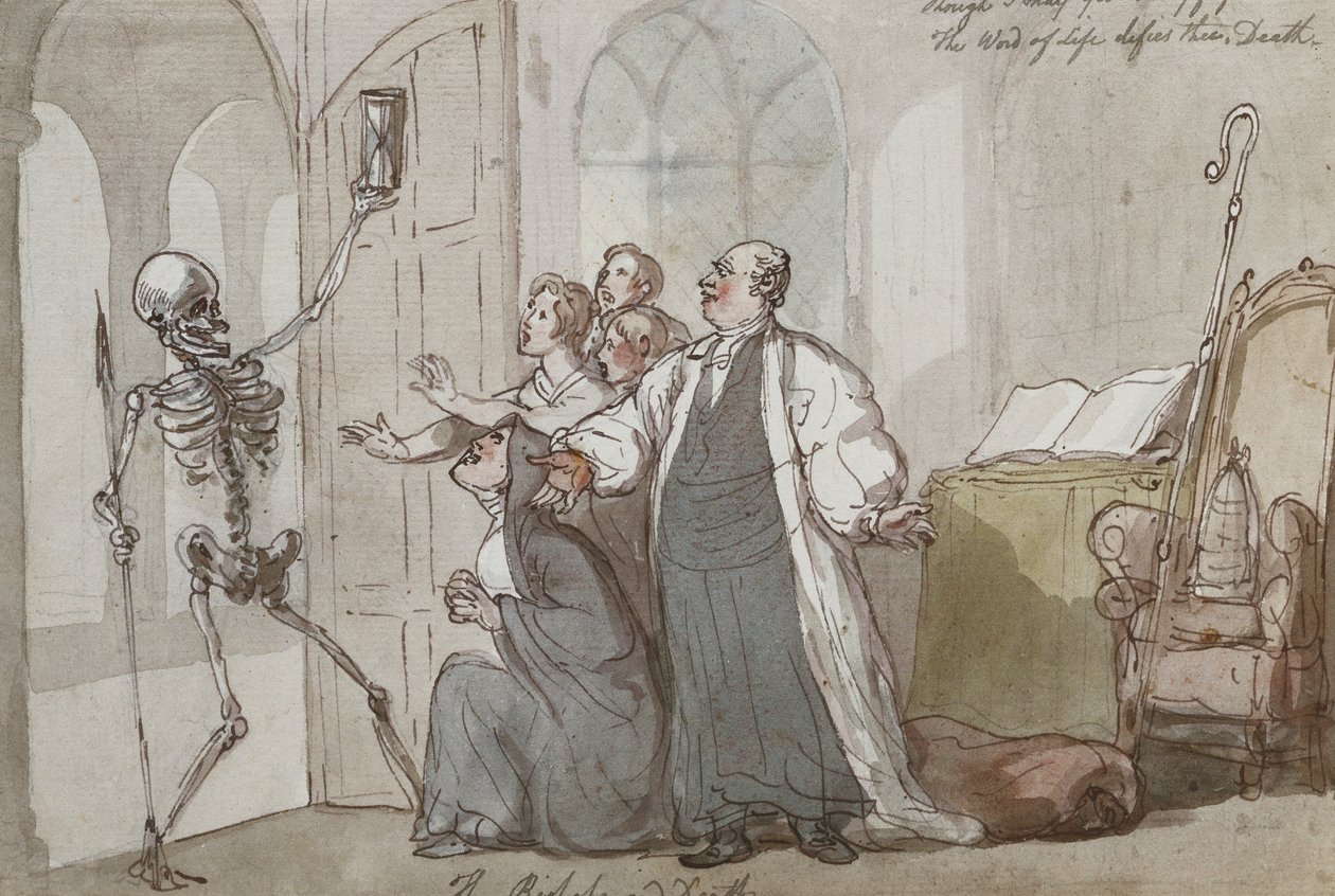 Biskup i śmierć autorstwa Thomas Rowlandson