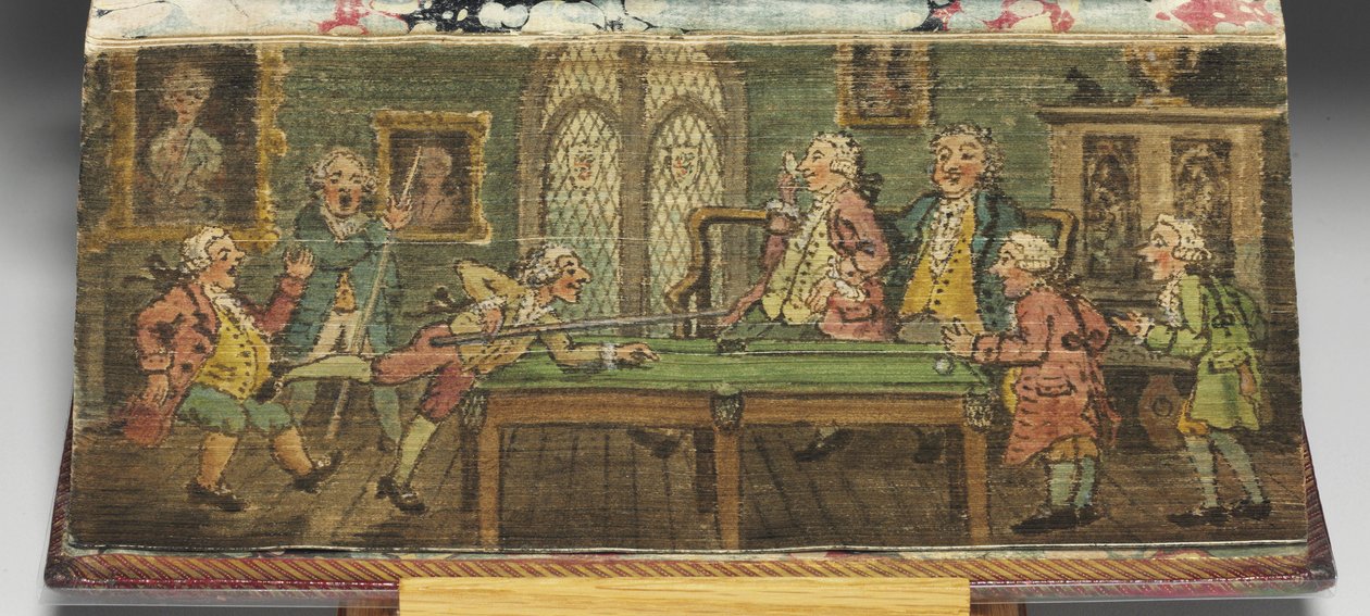 „The Book of Common Prayer”, fragment obrazu „Gra w bilard”, 1772 autorstwa Thomas Rowlandson