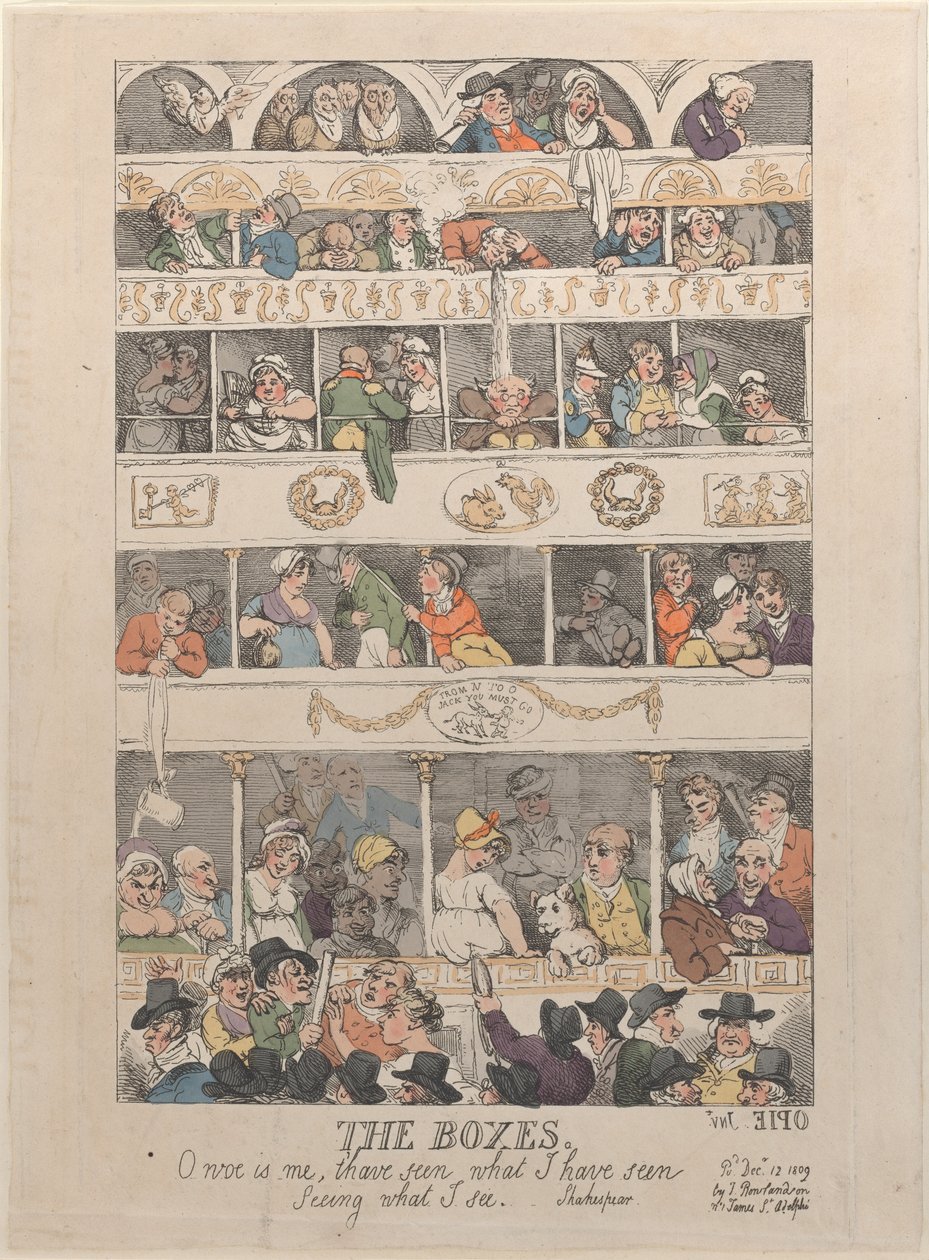 Pudełka, 12 grudnia 1809 r., 12 grudnia 1809 r. autorstwa Thomas Rowlandson