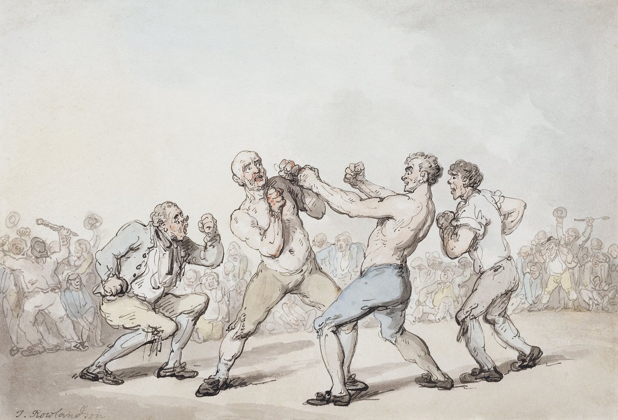 Mecz bokserski, autorstwa Thomas Rowlandson