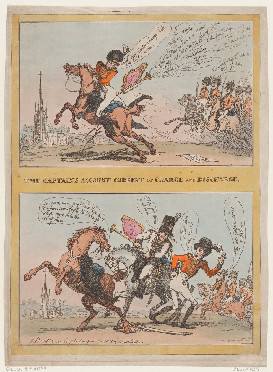 The Captains Account Current of Charge and Discharge, 3 lutego 1807, 3 lutego 1807. autorstwa Thomas Rowlandson