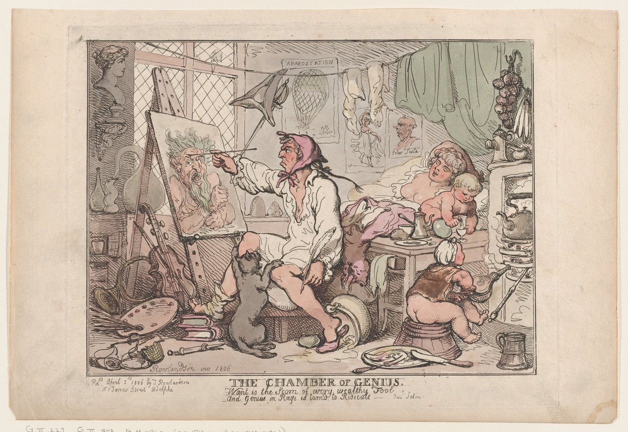 Izba Geniuszów, 2 kwietnia 1806 r., 2 kwietnia 1806 r. autorstwa Thomas Rowlandson