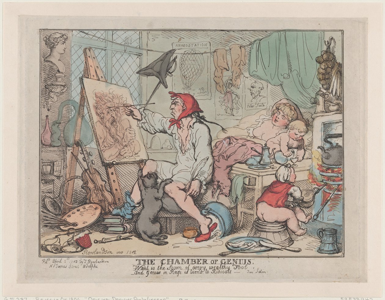 Izba Geniuszów, 2 kwietnia 1812 r., 2 kwietnia 1812 r. autorstwa Thomas Rowlandson