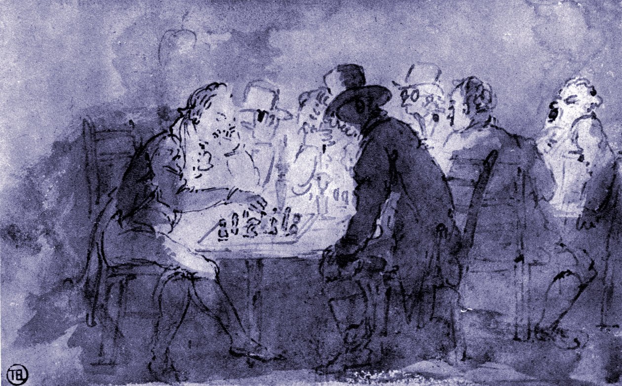 „Gracze szachów” autorstwa Thomas Rowlandson