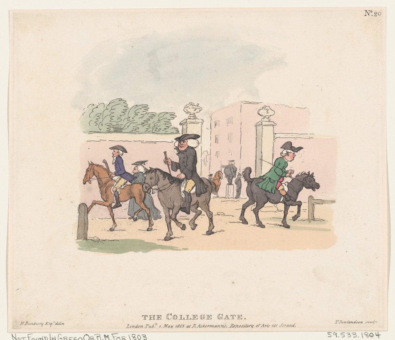 Brama Kolegium, 1 maja 1803 r., 1 maja 1803 r. autorstwa Thomas Rowlandson