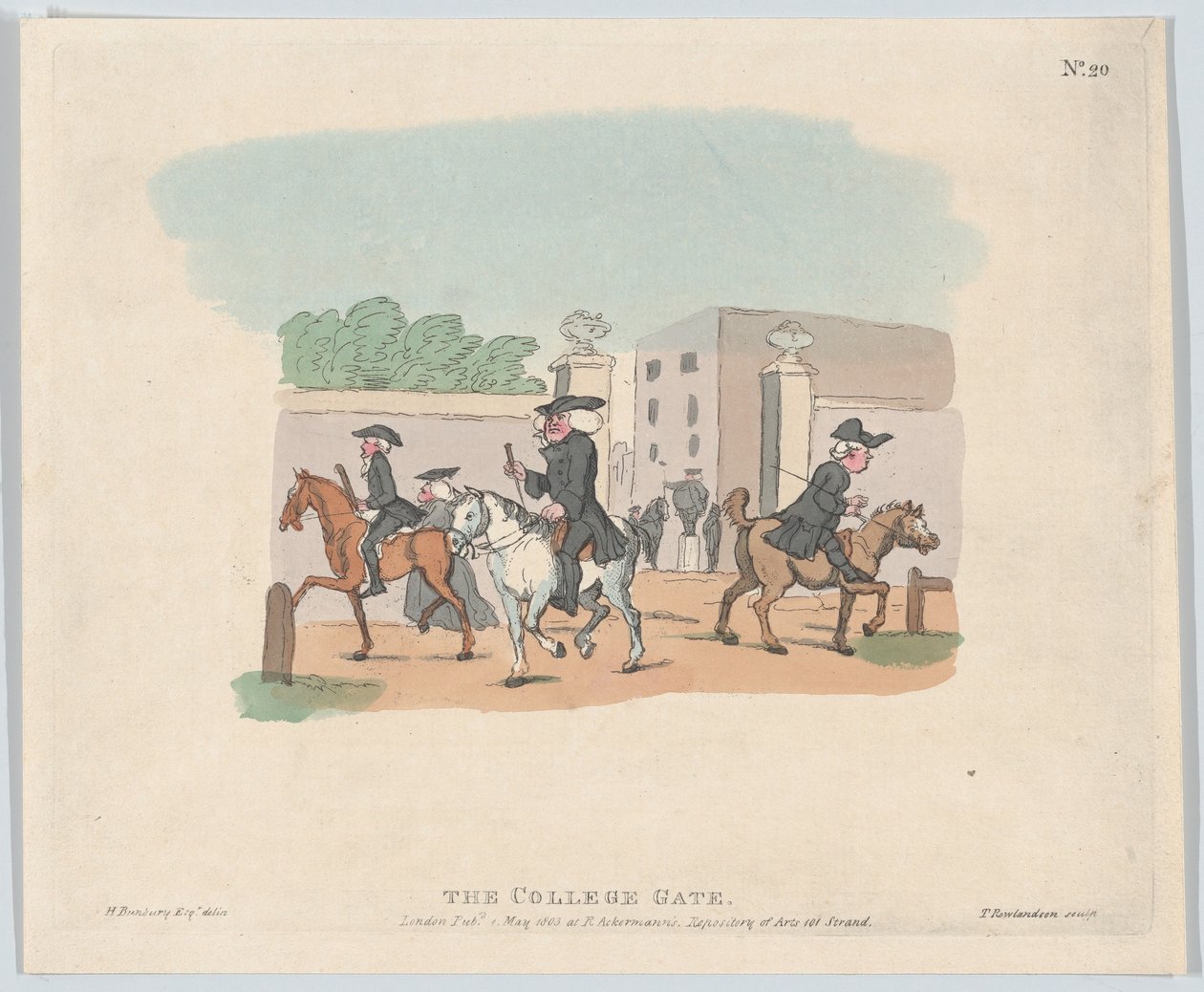 Brama Kolegium, 1 maja 1803 r., 1 maja 1803 r. autorstwa Thomas Rowlandson