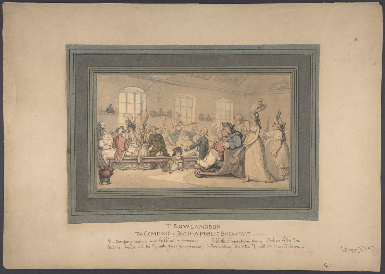 „Przyjemności kąpieli”: śniadanie dla wszystkich autorstwa Thomas Rowlandson
