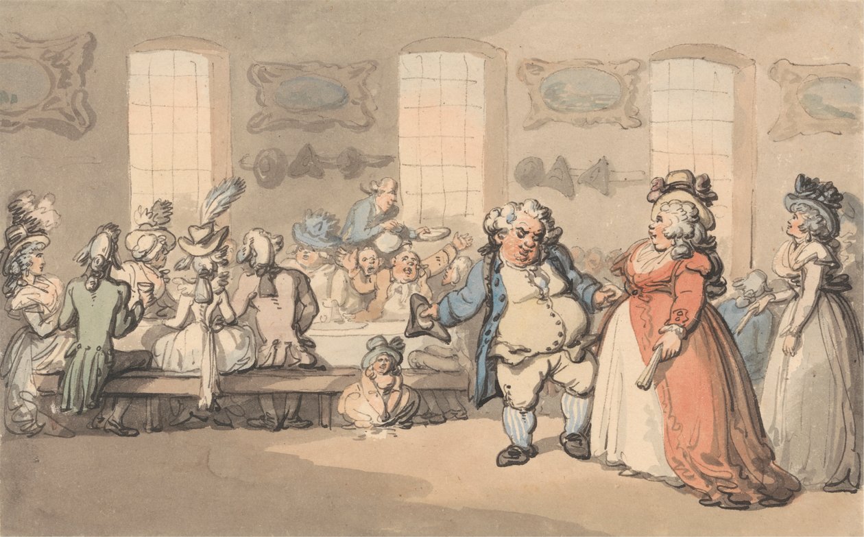 Komfort kąpieli: śniadanie autorstwa Thomas Rowlandson