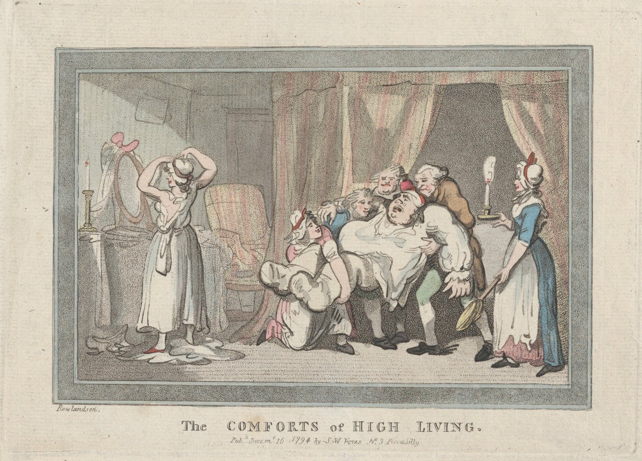 The Comforts of High Living, 16 grudnia 1794., 16 grudnia 1794. autorstwa Thomas Rowlandson