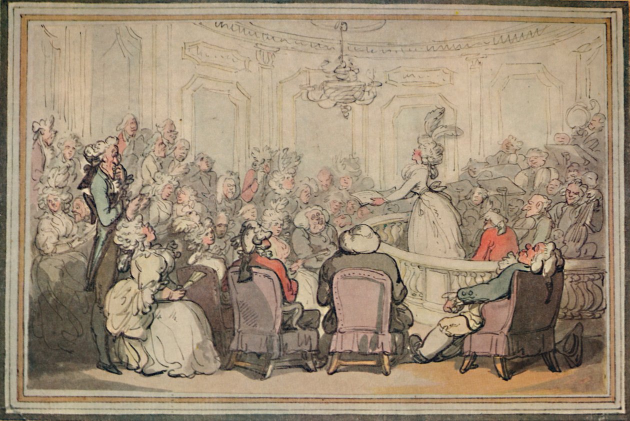 Koncert. Od Matthew Brambles Trip do Bath., c1780-1820, 1923 autorstwa Thomas Rowlandson