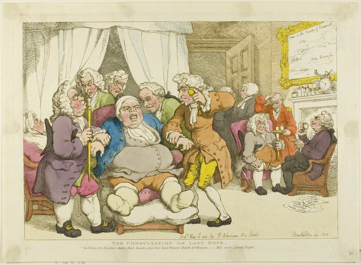 Konsultacje lub ostatnia nadzieja autorstwa Thomas Rowlandson