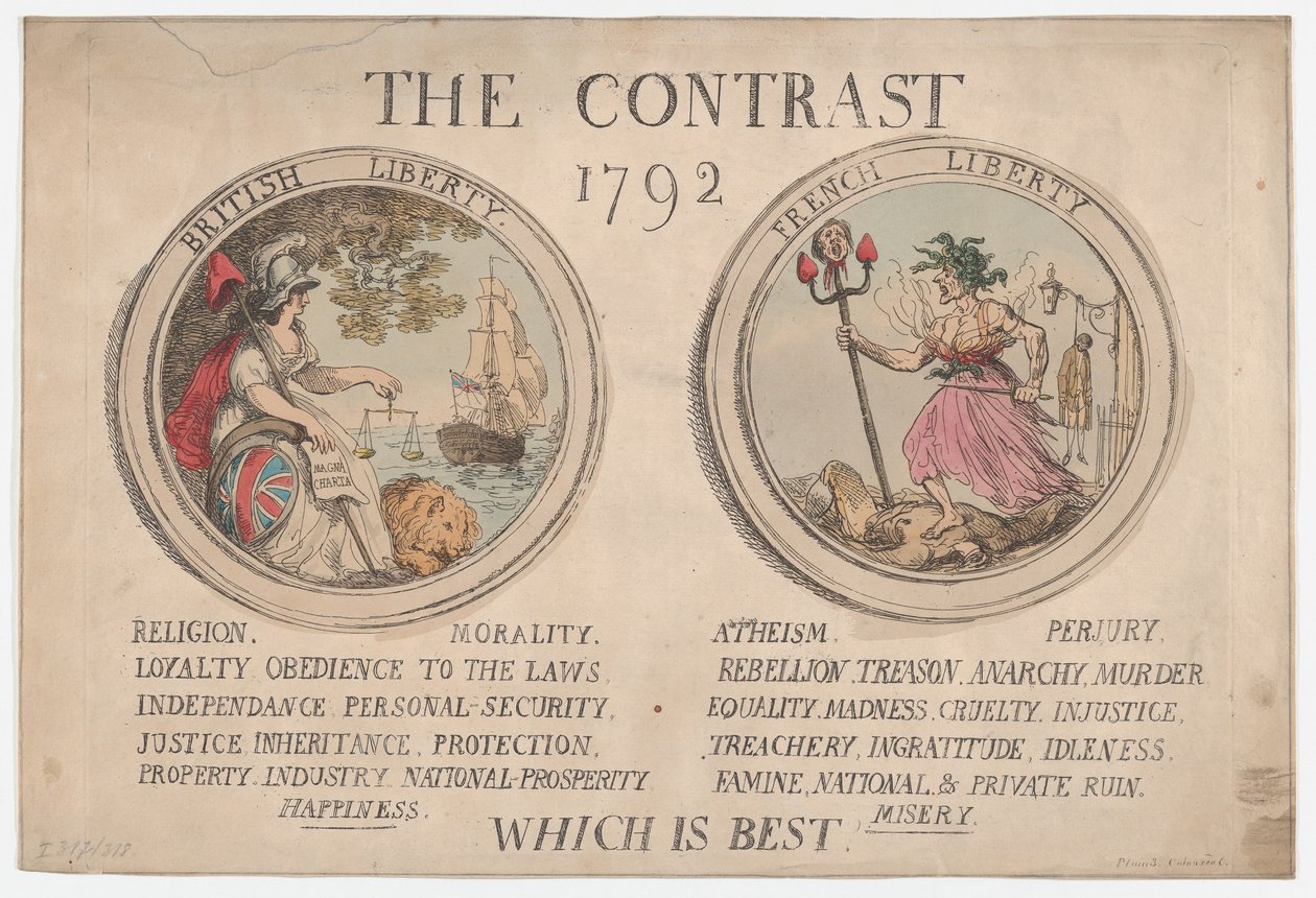 Kontrast, grudzień 1792., grudzień 1792. autorstwa Thomas Rowlandson