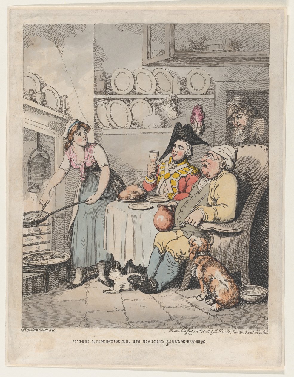 Kapral w dobrych kwaterach, 18 lipca 1802, 18 lipca 1802. autorstwa Thomas Rowlandson