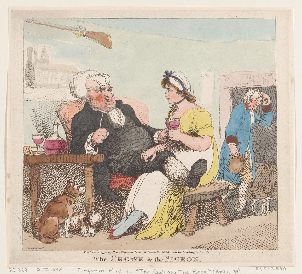 The Crowe & The Pigeon, 1 października 1799., 1 października 1799. autorstwa Thomas Rowlandson