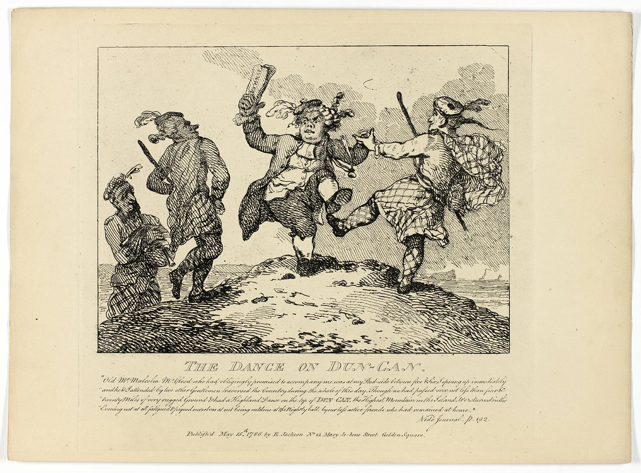 Taniec Dun-Can, z podróży Boswella po Hebrydach autorstwa Thomas Rowlandson
