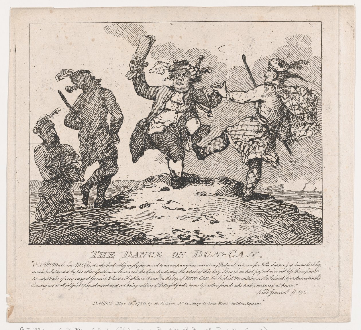 Taniec o malowniczych pięknościach Dun-Can z Boswell, część druga, 15 maja 1786, 15 maja 1786 autorstwa Thomas Rowlandson