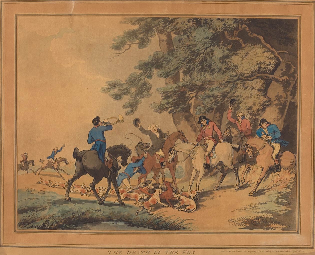 Śmierć lisa autorstwa Thomas Rowlandson