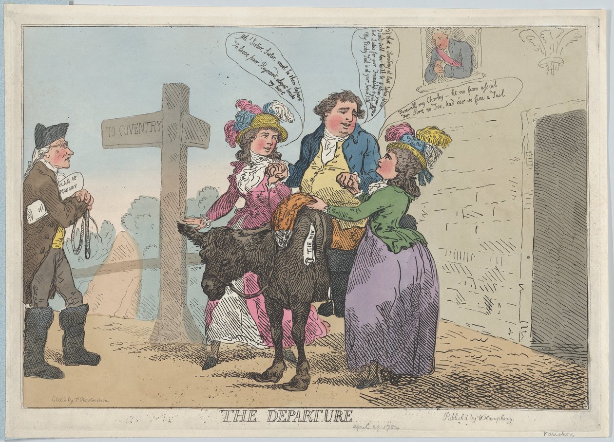 Wyjazd 29 kwietnia 1784 r., 29 kwietnia 1784 r. autorstwa Thomas Rowlandson
