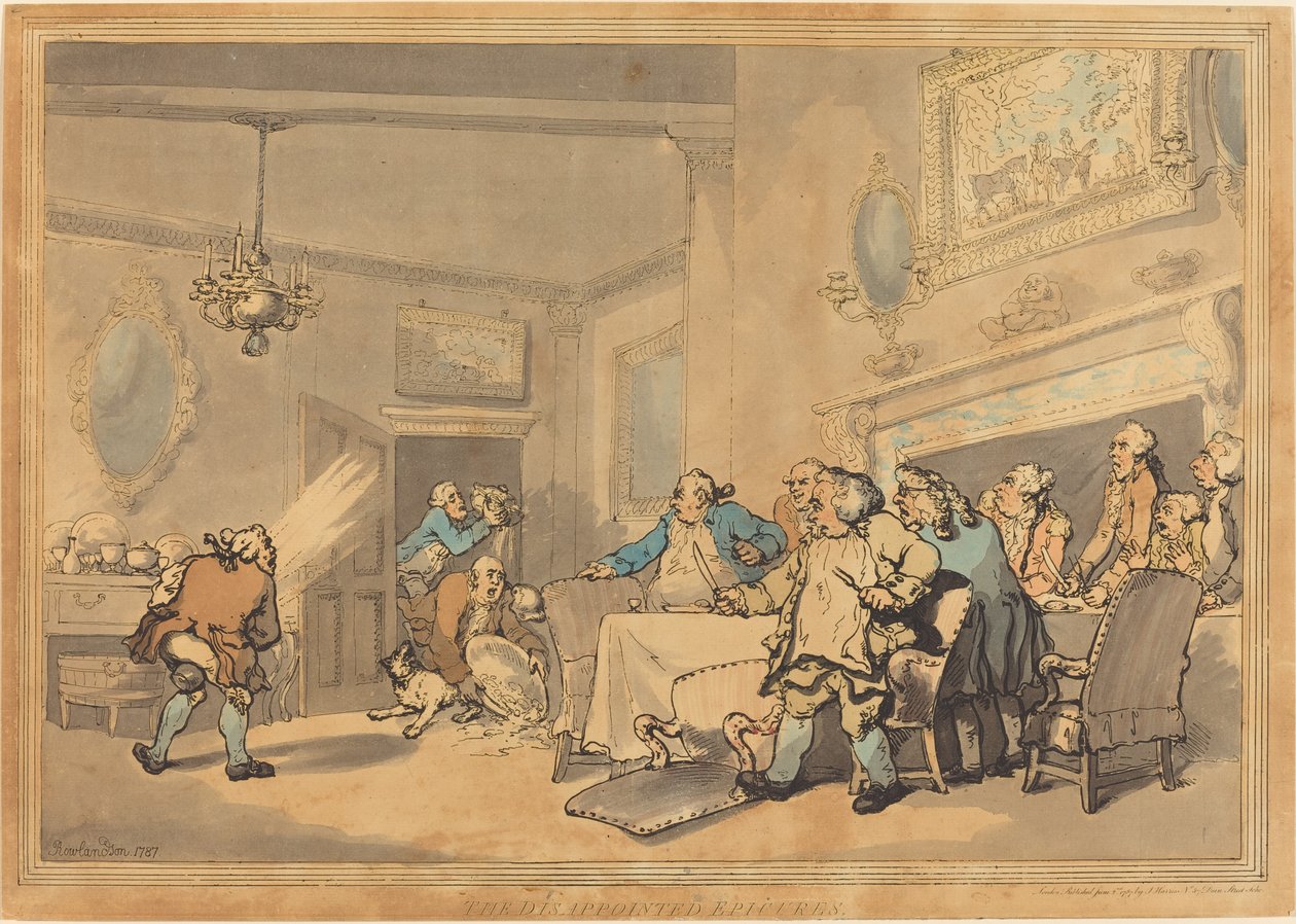Rozczarowani epikurzy autorstwa Thomas Rowlandson