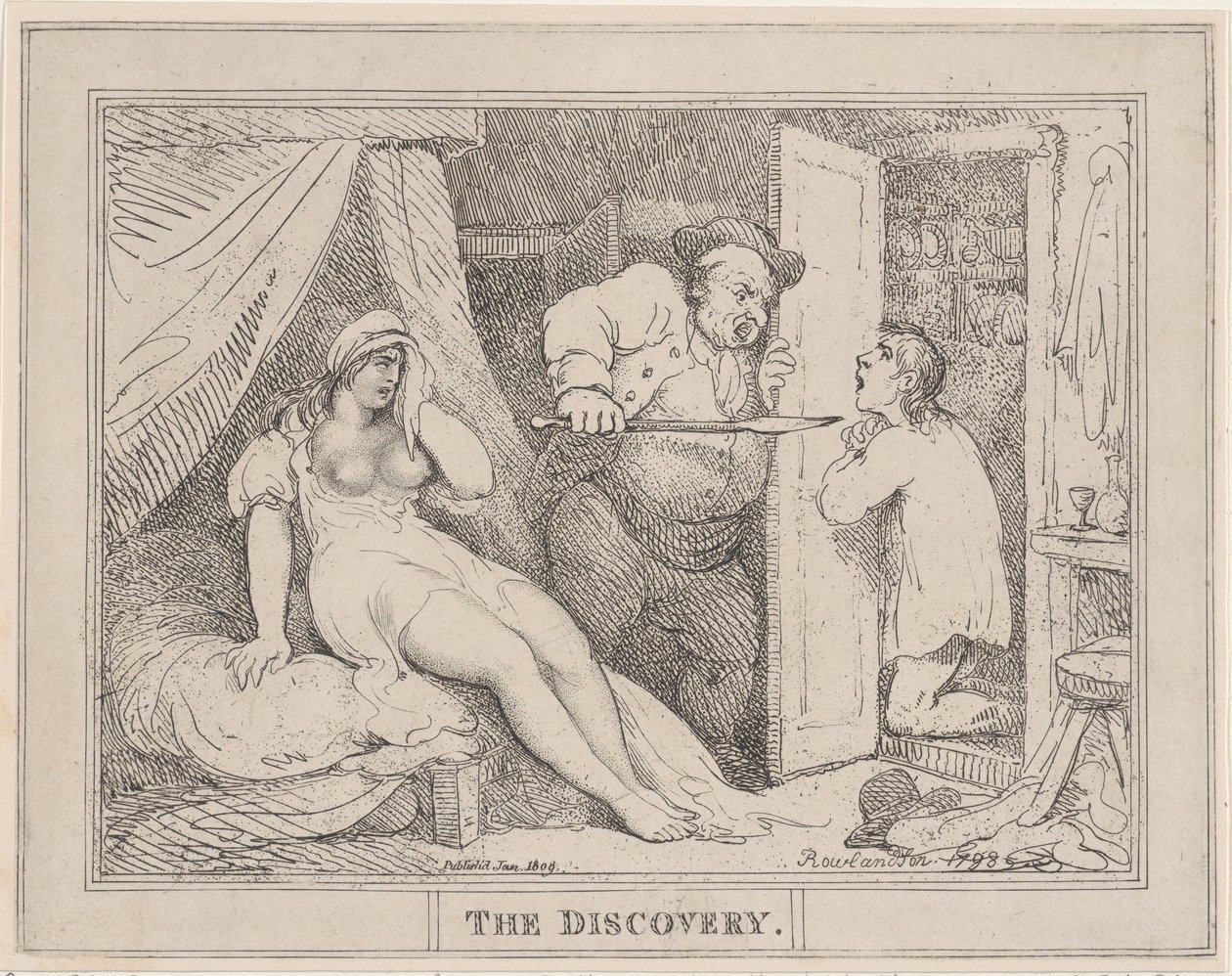 Odkrycie, styczeń 1809, styczeń 1809. autorstwa Thomas Rowlandson
