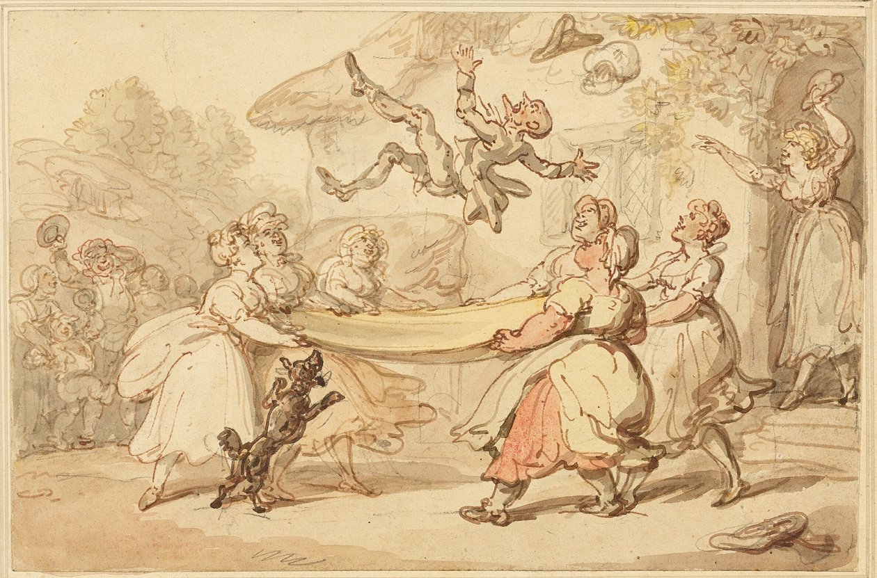 Kara wymierzona przez doktora ku uciesze całej wioski autorstwa Thomas Rowlandson