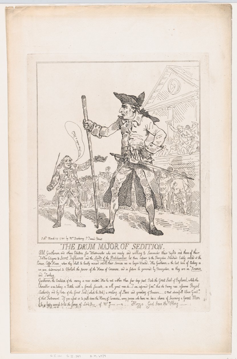 Bęben major buntu, 29 marca 1784., 29 marca 1784. autorstwa Thomas Rowlandson