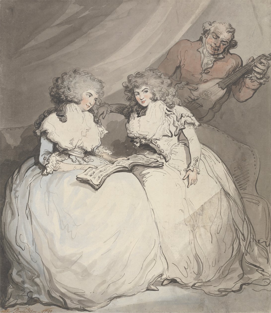 Księżna Devonshire i hrabina Bessborough autorstwa Thomas Rowlandson