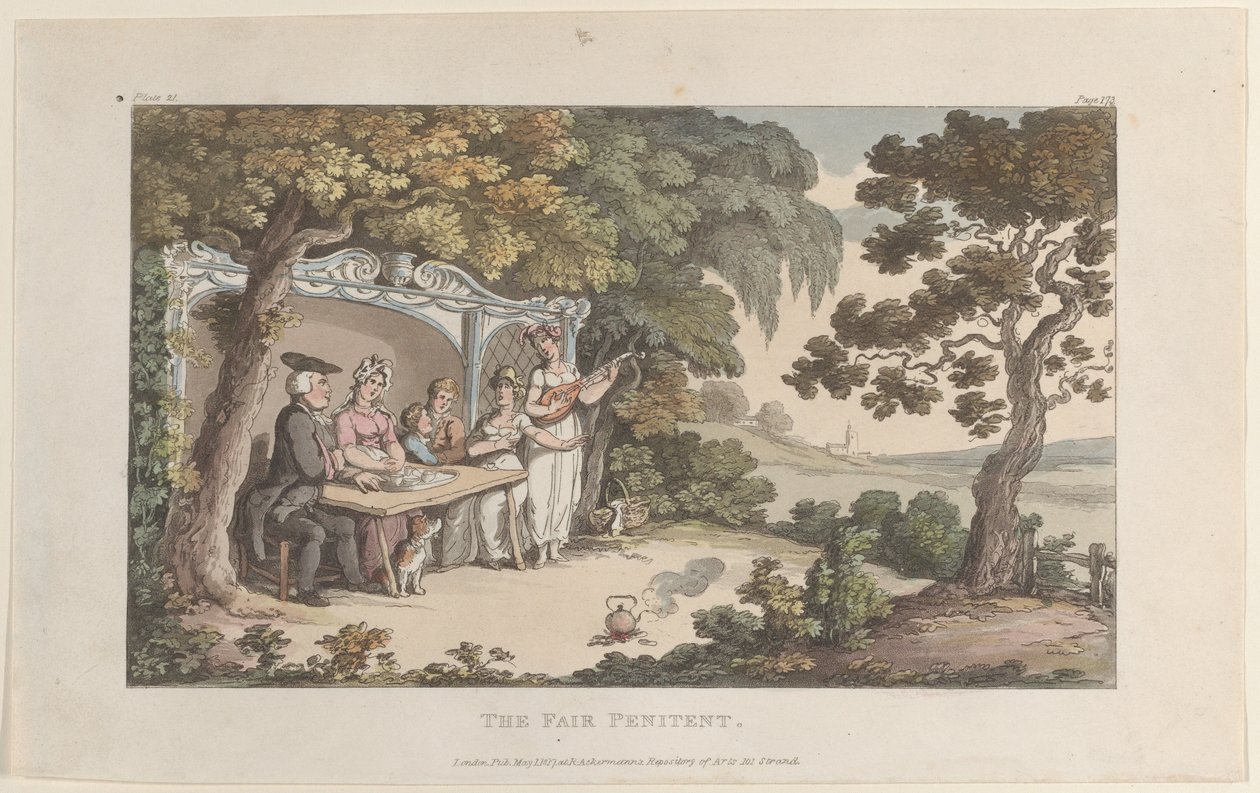 The Fair Penitent z The Vicar of Wakefield, 1 maja 1817, 1 maja 1817. autorstwa Thomas Rowlandson