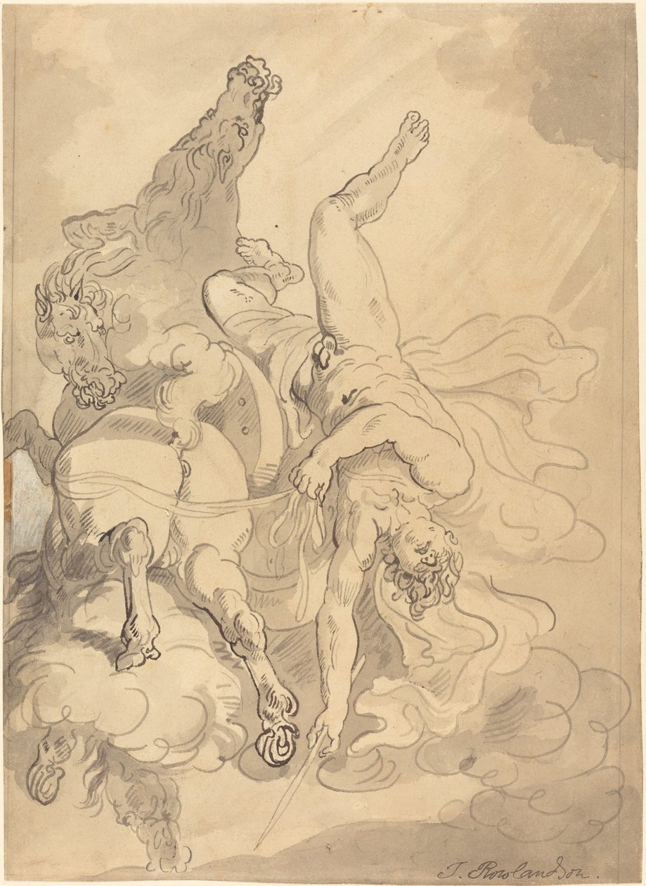Upadek Faetona autorstwa Thomas Rowlandson