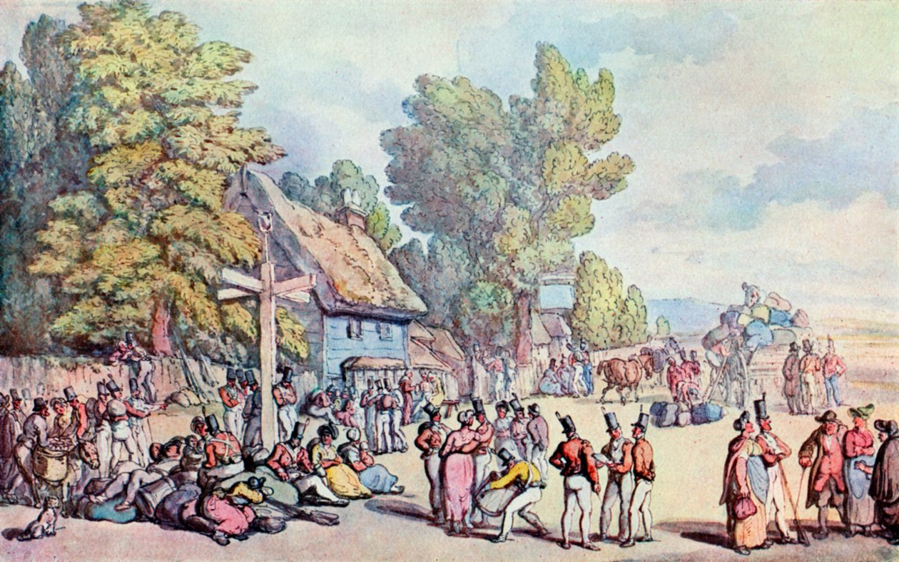 Falmouth Road, koniec XVIII-początek XIX wieku, 1929 autorstwa Thomas Rowlandson