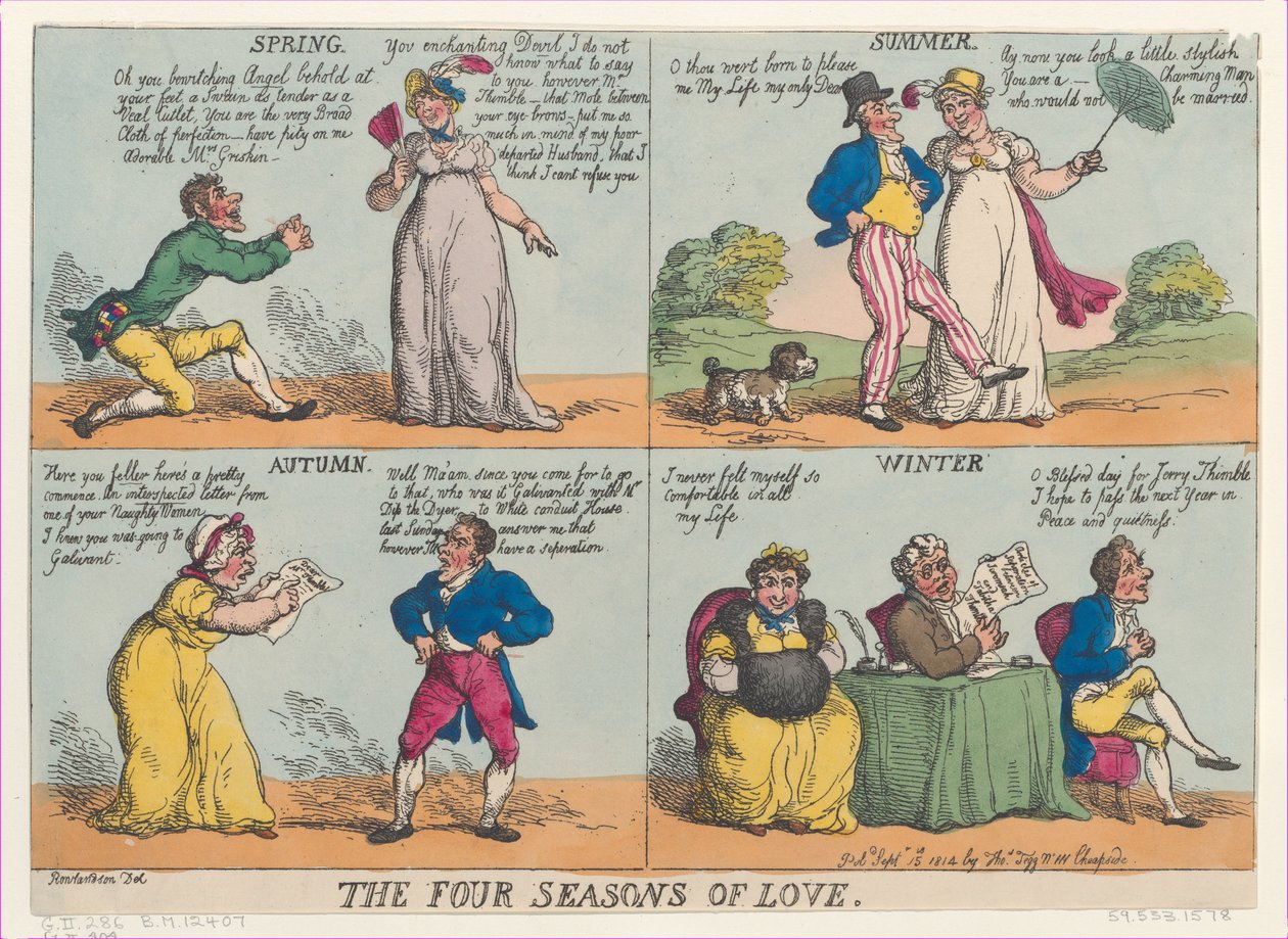 Cztery pory roku miłości, 15 września 1814 r., 15 września 1814 r. autorstwa Thomas Rowlandson