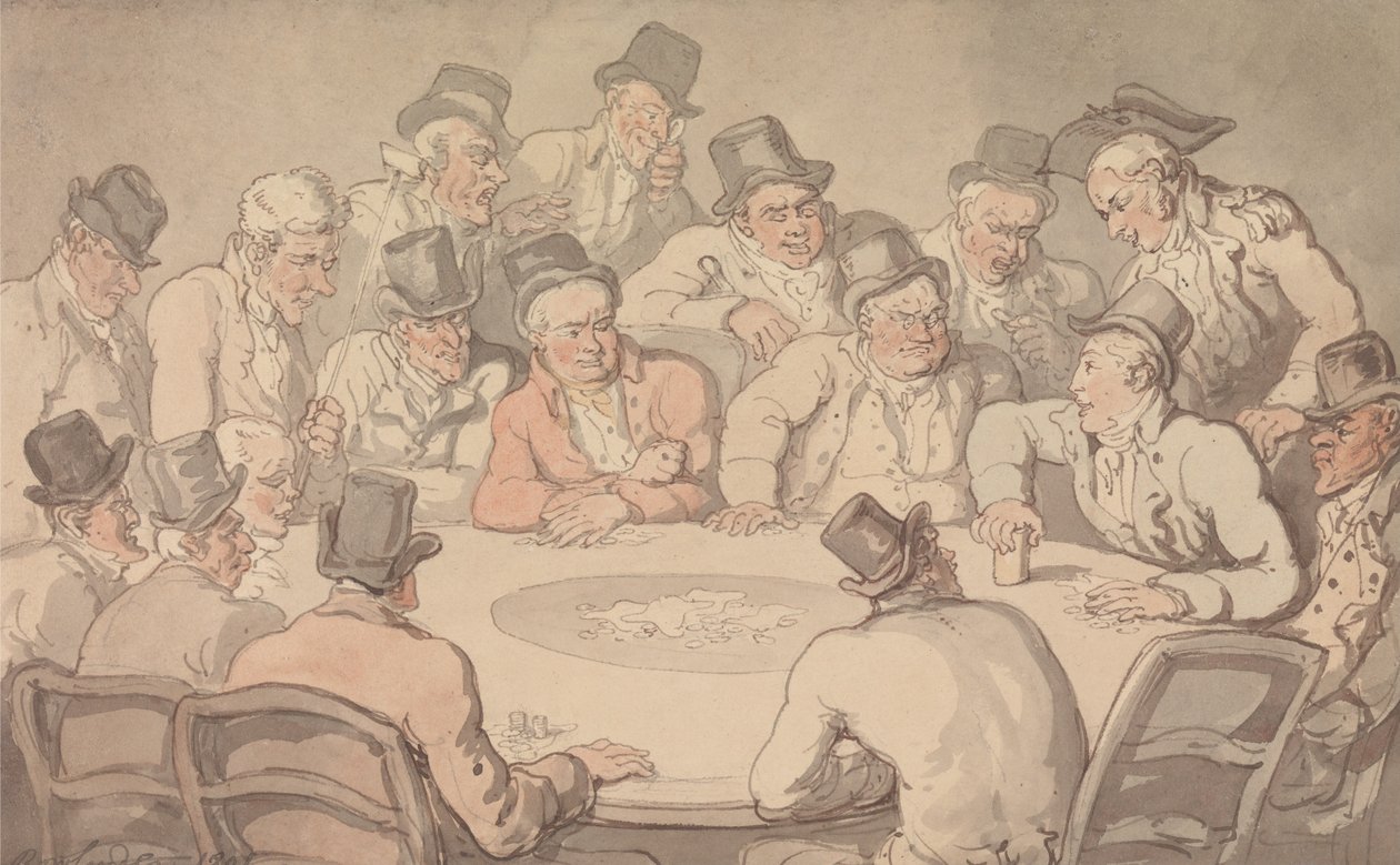 Stół do gier autorstwa Thomas Rowlandson