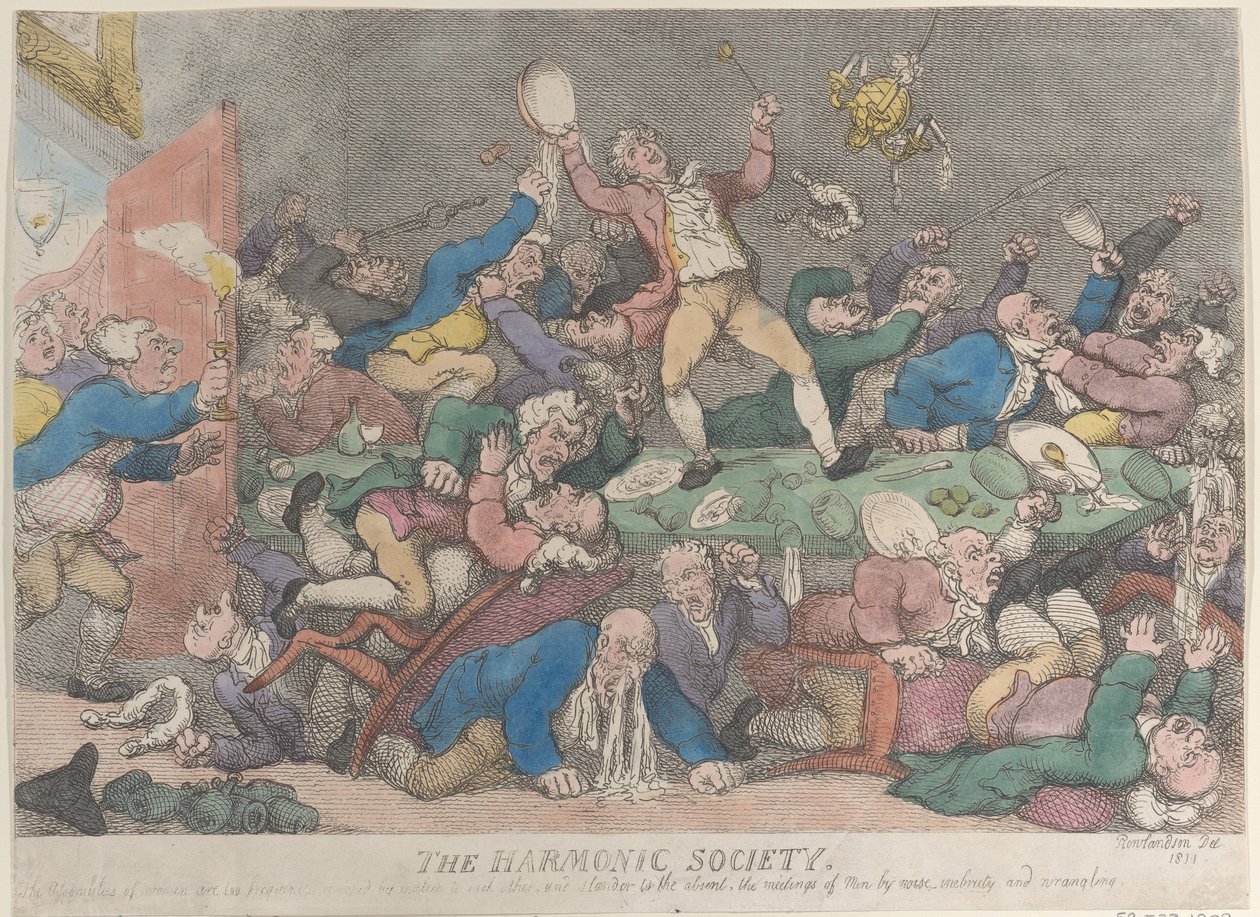 Towarzystwo Harmoniczne, [1810], wznowione 1811., [1810], wznowione 1811. autorstwa Thomas Rowlandson