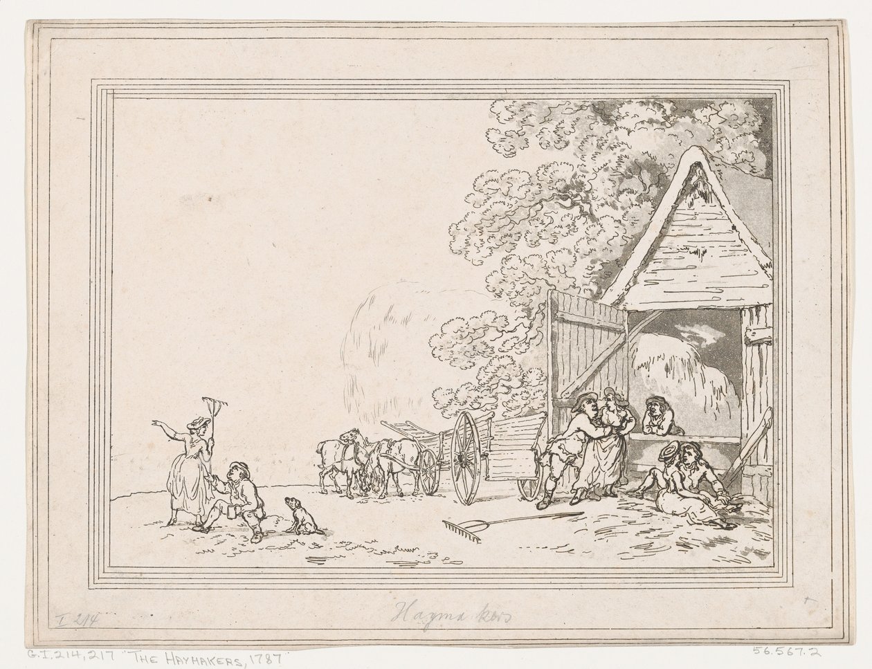 Sianokosy, 1787., 1787. autorstwa Thomas Rowlandson