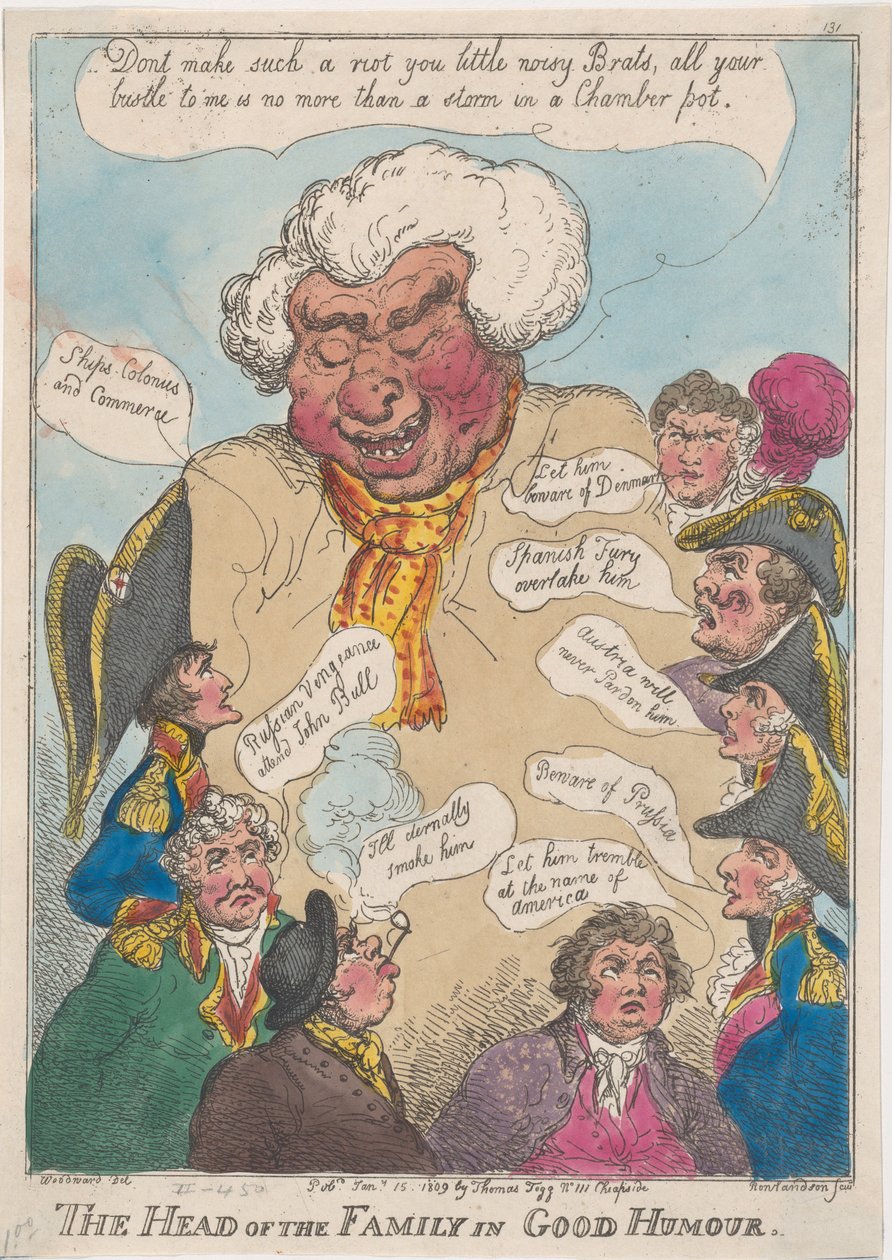 Głowa rodziny w dobrym humorze, 15 stycznia 1809 r., 15 stycznia 1809 r. autorstwa Thomas Rowlandson