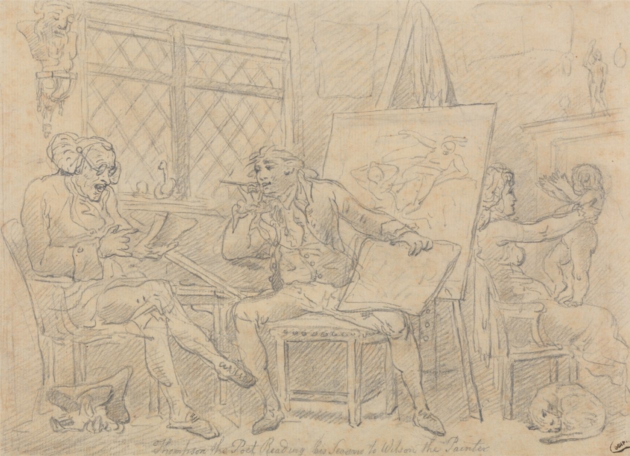 Historyk inspirujący umysł młodego malarza autorstwa Thomas Rowlandson