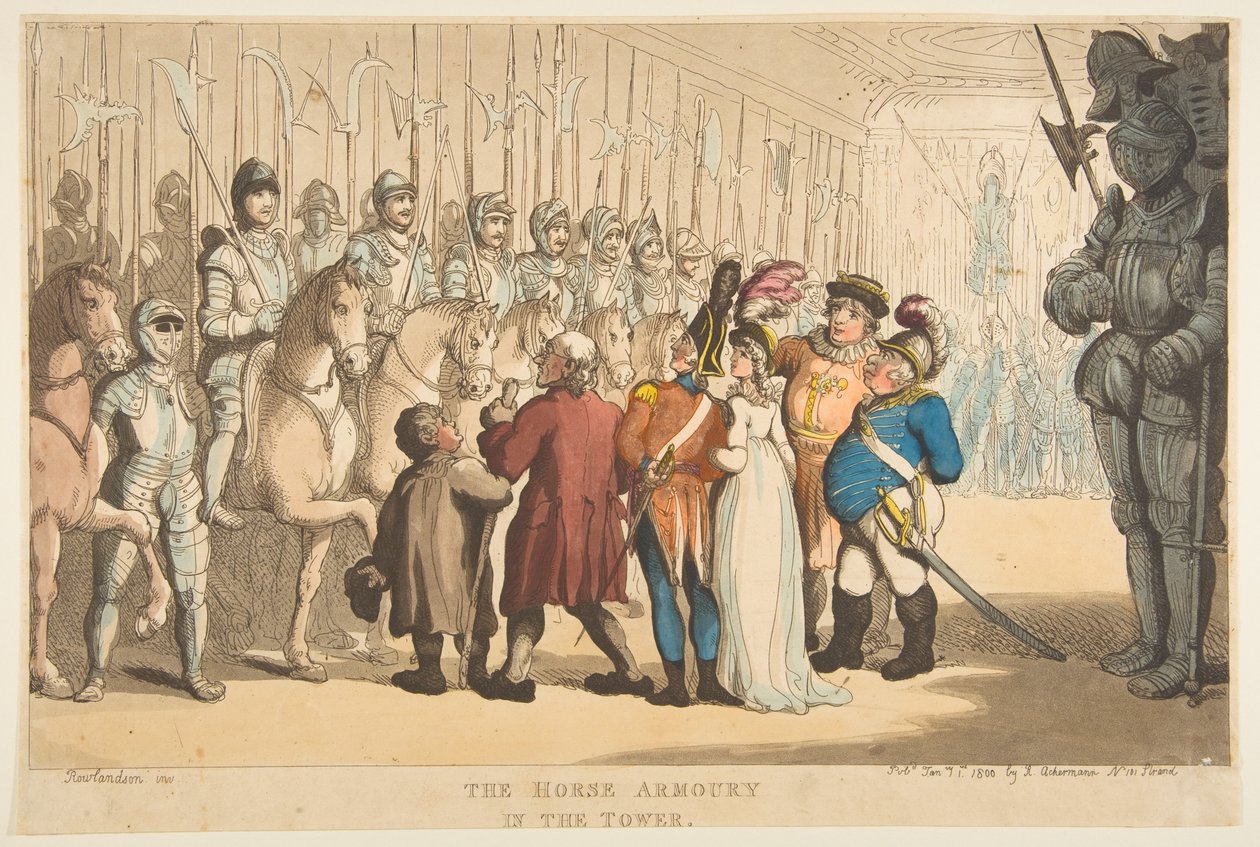 Zbrojownia Koni w Wieży, 1 stycznia 1800 r. autorstwa Thomas Rowlandson