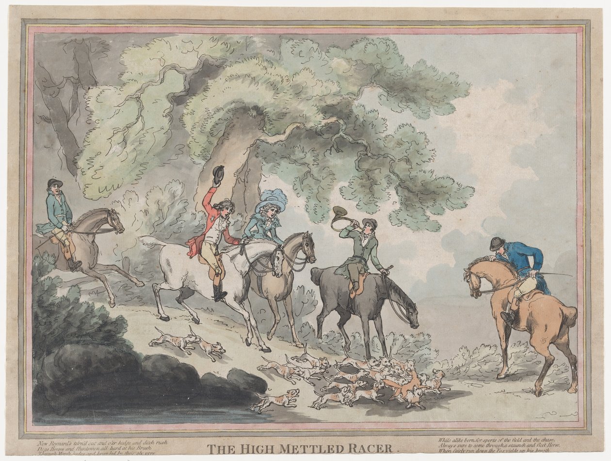 Łowca z The Life of a Racehours lub The High-Mettled Racer, 20.07.1789., 20.07.1789 autorstwa Thomas Rowlandson