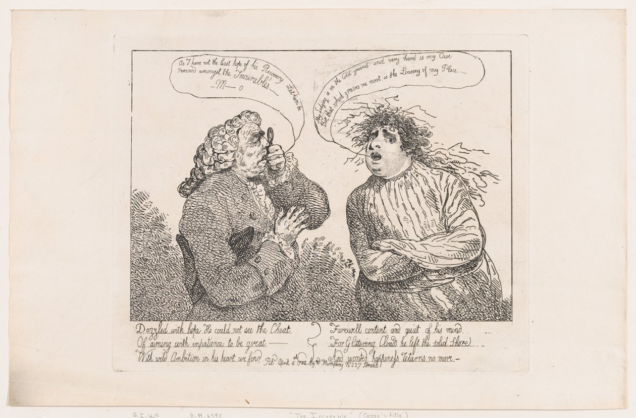 Nieuleczalny, 4 kwietnia 1784, 4 kwietnia 1784. autorstwa Thomas Rowlandson