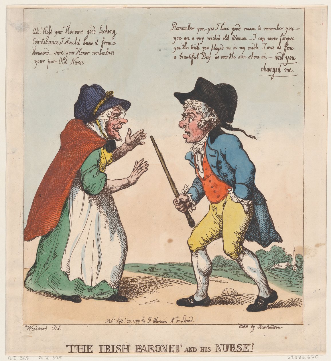 Irlandzki baronet i jego pielęgniarka, 20 września 1799., 20 września 1799. autorstwa Thomas Rowlandson