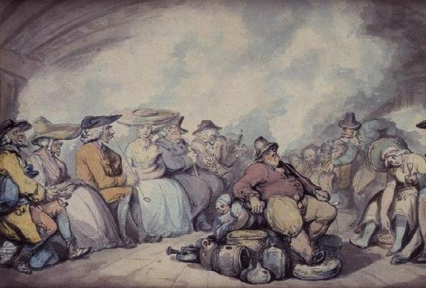 The Irish Steam Packet (ołówek, długopis i brązowy tusz oraz akwarela na papierze) autorstwa Thomas Rowlandson