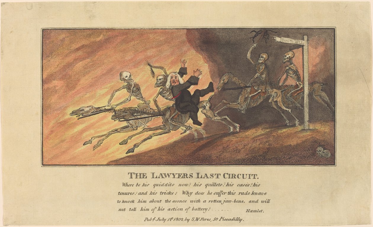 Prawnicy ostatni tor autorstwa Thomas Rowlandson